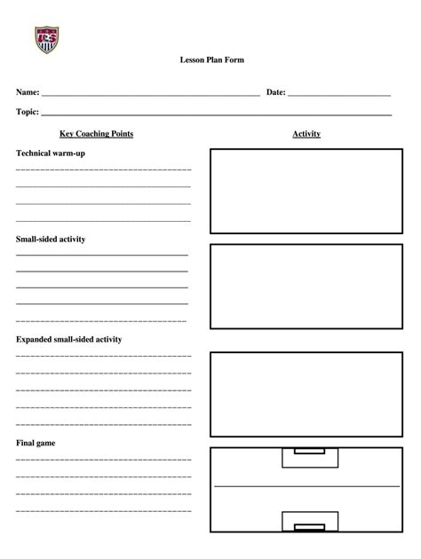 sport session plan template